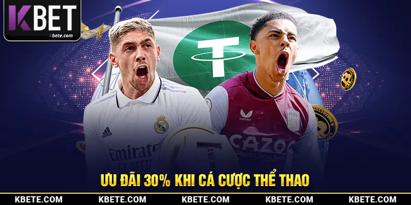 Ưu đãi 30% khi cá cược thể thao